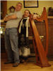 Leo on the move, Andrea on the harp - 11/24/07