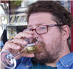 Desperately drinking wine in North Beach - 08/22/05